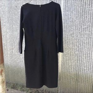 Pencil Dress Wool & Silk Blend Black/Gray Formal Event size Large